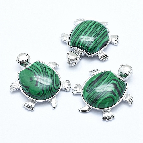 PandaHall Synthetic Malachite Pendant, with Alloy Findings, Tortoise, Platinum, 38x30.5x8.2mm, Hole: 3x4.5mm Malachite Tortoise
PandaHall Synthetic Malachite Pendant, with Alloy Findings, Tortoise, Platinum, 38x30.5x8.2mm, Hole: 3x4.5mm Malachite Tortoise