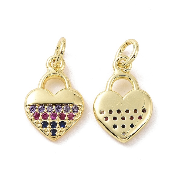 PandaHall Brass Micro Pave Colorful Cubic Zirconia Charms, with Jump Ring, Heart Lock, Real 18K Gold Plated, 14.5x9.5x2mm, Hole: 3.2mm...
PandaHall Brass Micro Pave Colorful Cubic Zirconia Charms, with Jump Ring, Heart Lock, Real 18K Gold Plated, 14.5x9.5x2mm, Hole: 3.2mm...