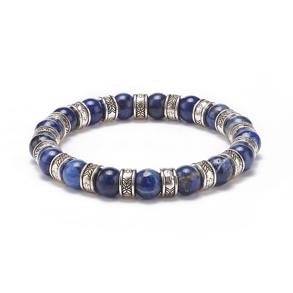 PandaHall Natural Sodalite & Alloy Beaded Stretch Bracelet, Gemstone Jewelry for Women, Inner Diameter: 2 inch(5.1cm) Sodalite
PandaHall Natural Sodalite & Alloy Beaded Stretch Bracelet, Gemstone Jewelry for Women, Inner Diameter: 2 inch(5.1cm) Sodalite