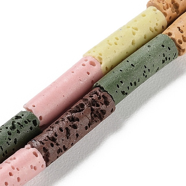 PandaHall Synthetic Lava Rock Dyed Beads Strands, Column, Mixed Color, 13~14x4mm, Hole: 1mm, about 28pcs/strand, 15.08''(38.3cm) Lava Rock..., Multicolor
PandaHall Synthetic Lava Rock Dyed Beads Strands, Column, Mixed Color, 13~14x4mm, Hole: 1mm, about 28pcs/strand, 15.08''(38.3cm) Lava Rock..., Multicolor
