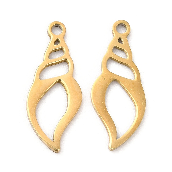 PandaHall Ion Plating(IP) 316L Surgical Stainless Steel Pendants, Laser Cut, Conch Charm, Real 18K Gold Plated, 18x7.5x1mm, Hole: 1mm 316L...
PandaHall Ion Plating(IP) 316L Surgical Stainless Steel Pendants, Laser Cut, Conch Charm, Real 18K Gold Plated, 18x7.5x1mm, Hole: 1mm 316L...