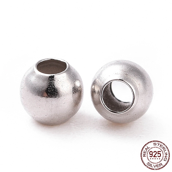 PandaHall Rhodium Plated 925 Sterling Silver Spacer Beads, Round, Real Platinum Plated, 4mm, Hole: 1.4~1.5mm Sterling Silver Round
PandaHall Rhodium Plated 925 Sterling Silver Spacer Beads, Round, Real Platinum Plated, 4mm, Hole: 1.4~1.5mm Sterling Silver Round