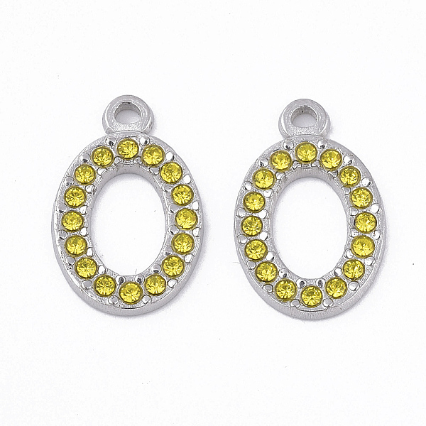 PandaHall 304 Stainless Steel Pendants, with Rhinestone, Oval, Citrine, 18.5x11.5x2mm, Hole: 1.6mm Stainless Steel+Rhinestone Oval Orange
PandaHall 304 Stainless Steel Pendants, with Rhinestone, Oval, Citrine, 18.5x11.5x2mm, Hole: 1.6mm Stainless Steel+Rhinestone Oval Orange