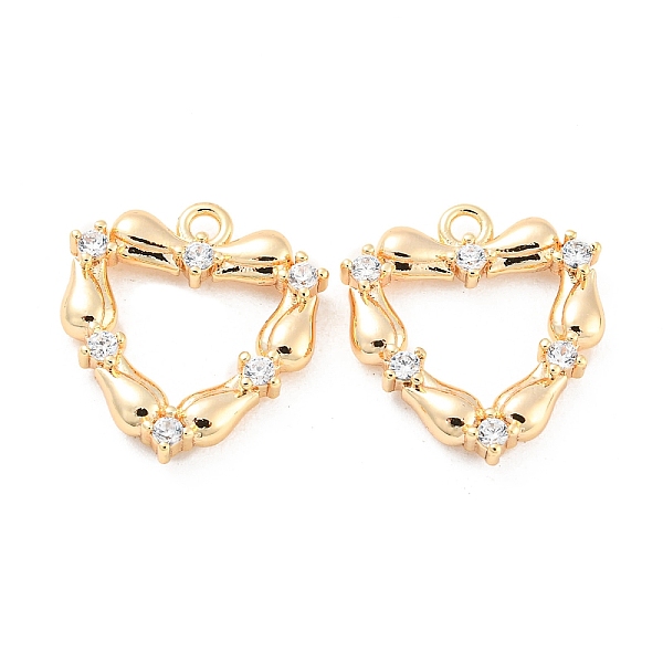 PandaHall Brass Micro Pave Cubic Zirconia Pendants, Heart, Real 18K Gold Plated, 15x14x3mm, Hole: 1.4mm Brass+Cubic Zirconia Heart Clear
PandaHall Brass Micro Pave Cubic Zirconia Pendants, Heart, Real 18K Gold Plated, 15x14x3mm, Hole: 1.4mm Brass+Cubic Zirconia Heart Clear