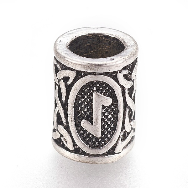 PandaHall Tibetan Style Alloy Beads, Vintage Rune Beads, Column with Rune/Futhark/Futhorc, Antique Silver, 13.5x10mm, Hole: 6mm Alloy Column
PandaHall Tibetan Style Alloy Beads, Vintage Rune Beads, Column with Rune/Futhark/Futhorc, Antique Silver, 13.5x10mm, Hole: 6mm Alloy Column