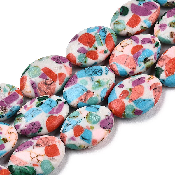 PandaHall Synthetic Gemstone Beads Strands, Dyed, Oval, Colorful, 26x19x8mm, Hole: 1mm, about 15pcs/strand, 15.5 inch Synthetic Gemstone...
PandaHall Synthetic Gemstone Beads Strands, Dyed, Oval, Colorful, 26x19x8mm, Hole: 1mm, about 15pcs/strand, 15.5 inch Synthetic Gemstone...