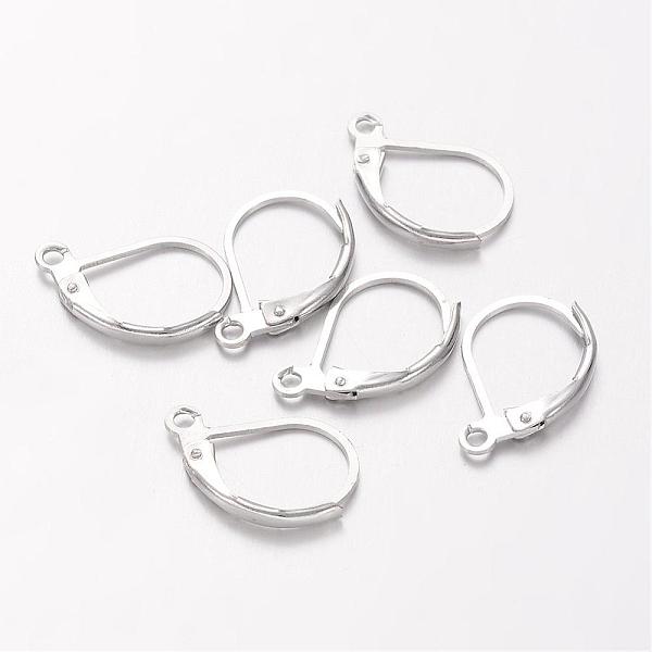 PandaHall Brass Leverback Earring Findings, with Loop, Nickel Free, Platinum Color, 15x10mm, Hole: 1mm Brass
PandaHall Brass Leverback Earring Findings, with Loop, Nickel Free, Platinum Color, 15x10mm, Hole: 1mm Brass