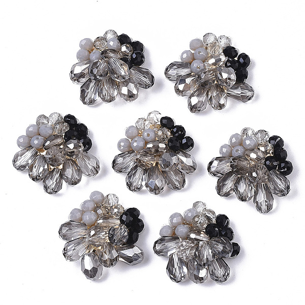 PandaHall Handmade Woven Glass Cabochons, with Faceted Glass Beads and Light Gold Plated Brass Perforated Disc Settings, Flower, Light Grey..., Gray
PandaHall Handmade Woven Glass Cabochons, with Faceted Glass Beads and Light Gold Plated Brass Perforated Disc Settings, Flower, Light Grey..., Gray