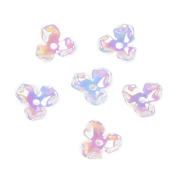 PandaHall UV Plating Acrylic Bead Caps, Iridescent, 3-Petal Flower, Colorful, 10x10x3mm, Hole: 1.4mm ABS Plastic
PandaHall UV Plating Acrylic Bead Caps, Iridescent, 3-Petal Flower, Colorful, 10x10x3mm, Hole: 1.4mm ABS Plastic
