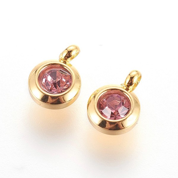 PandaHall 304 Stainless Steel Rhinestone Charms, July Birthstone Charms, Flat Round, Rosaline, 9.3x6.5x4mm, Hole: 2mm Stainless..., Pink
PandaHall 304 Stainless Steel Rhinestone Charms, July Birthstone Charms, Flat Round, Rosaline, 9.3x6.5x4mm, Hole: 2mm Stainless..., Pink