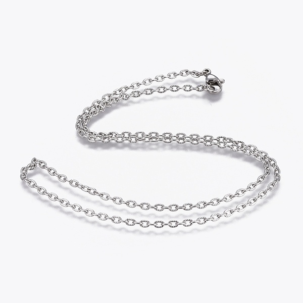 PandaHall 304 Stainless Steel Textured Cable Chain Necklaces, with 304 Stainless Steel Beads and Clasps, Stainless Steel Color, 17.7 inch...
PandaHall 304 Stainless Steel Textured Cable Chain Necklaces, with 304 Stainless Steel Beads and Clasps, Stainless Steel Color, 17.7 inch...