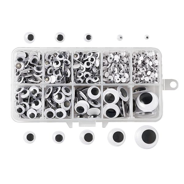 PandaHall Kissitty Black & White Plastic Wiggle Googly Eyes Buttons, DIY Scrapbooking Crafts Toy Accessories, with Label Paster on Back...
PandaHall Kissitty Black & White Plastic Wiggle Googly Eyes Buttons, DIY Scrapbooking Crafts Toy Accessories, with Label Paster on Back...