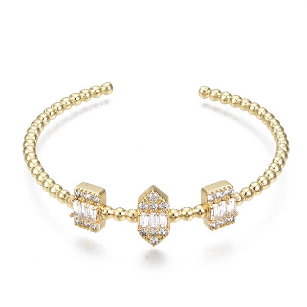 PandaHall Sparkle Cubic Zirconia Ball Beaded Cuff Bangle for Her, Brass Open Bangle, Nickel Free, Real 16K Gold Plated, Inner Diameter..., Clear
PandaHall Sparkle Cubic Zirconia Ball Beaded Cuff Bangle for Her, Brass Open Bangle, Nickel Free, Real 16K Gold Plated, Inner Diameter..., Clear