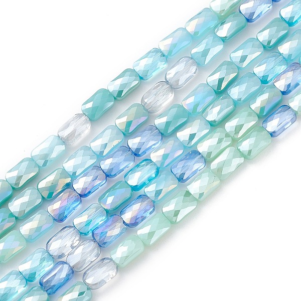 PandaHall Gradient Color Electroplate Glass Bead Strands, AB Color Plated, Faceted, Rectangle, Pale Turquoise, 6.6x4.4x3mm, Hole: 1mm, about...
PandaHall Gradient Color Electroplate Glass Bead Strands, AB Color Plated, Faceted, Rectangle, Pale Turquoise, 6.6x4.4x3mm, Hole: 1mm, about...