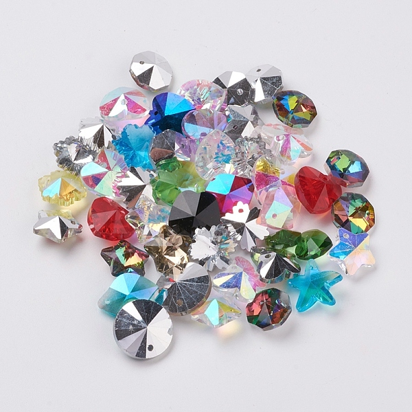 PandaHall Glass Pendants, AB Color, Mixed Shapes, Mixed Color, 10~16x10~16x6~8mm, Hole: 0.5~2mm, about 100pcs/100g Glass Mixed Shapes..., Multicolor
PandaHall Glass Pendants, AB Color, Mixed Shapes, Mixed Color, 10~16x10~16x6~8mm, Hole: 0.5~2mm, about 100pcs/100g Glass Mixed Shapes..., Multicolor