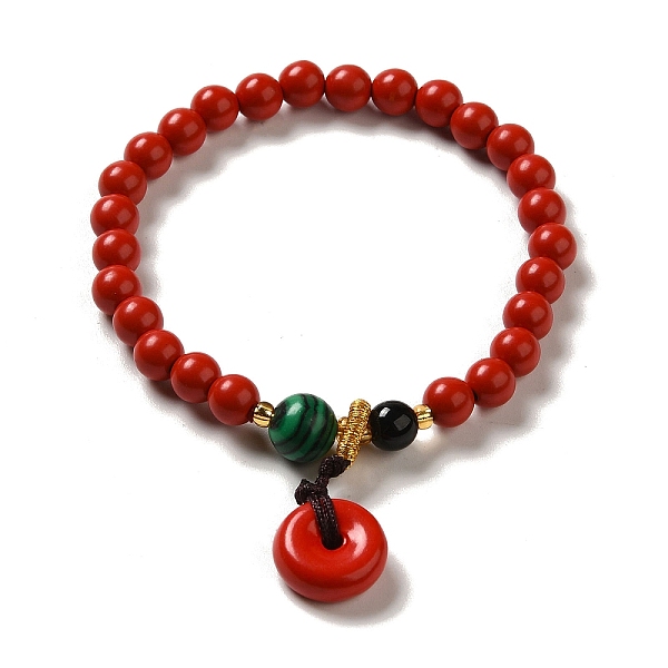 PandaHall 6mm Round Cinnabar Mala Stretch Bracelets, with Synthetic Malachite and Natural Agate, Ring, Inner Diameter: 2 inch(4.95~5.1cm)..., Red
PandaHall 6mm Round Cinnabar Mala Stretch Bracelets, with Synthetic Malachite and Natural Agate, Ring, Inner Diameter: 2 inch(4.95~5.1cm)..., Red