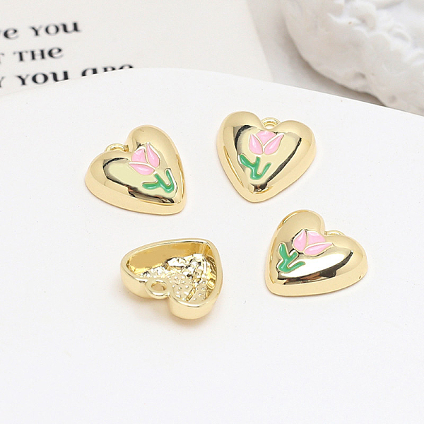 PandaHall Alloy Enamel Pendants, Heart with Tulip Charm, Golden, Plum, 16x15mm Alloy+Enamel Heart Purple
PandaHall Alloy Enamel Pendants, Heart with Tulip Charm, Golden, Plum, 16x15mm Alloy+Enamel Heart Purple