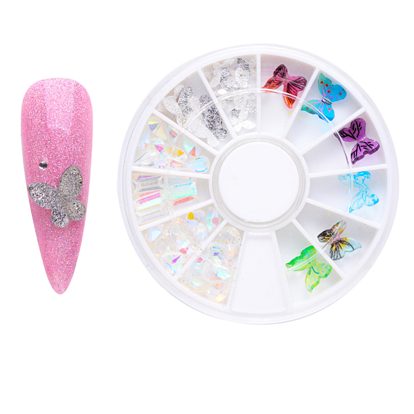 PandaHall Nail Art Decoration Accessories, with Resin Rhinestones and Cabochons, Brass Cabochons, 3D Butterfly & Heart & teardrop, &..., Multicolor
PandaHall Nail Art Decoration Accessories, with Resin Rhinestones and Cabochons, Brass Cabochons, 3D Butterfly & Heart & teardrop, &..., Multicolor