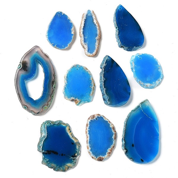 PandaHall Dyed Mixed Shape Natural Agate Gemstone Big Pendants, Midnight Blue, 39~85x26~62x5~6mm, Hole: 2mm Natural Agate Mixed Shapes Blue
PandaHall Dyed Mixed Shape Natural Agate Gemstone Big Pendants, Midnight Blue, 39~85x26~62x5~6mm, Hole: 2mm Natural Agate Mixed Shapes Blue