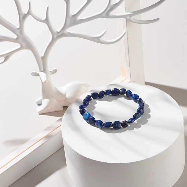 PandaHall Natural Lapis Lazuli Nuggets Beads Stretch Bracelet, Reiki Bracelet for Children, Inner Diameter: 1-3/4 inch(4.6cm) Lapis Lazuli
PandaHall Natural Lapis Lazuli Nuggets Beads Stretch Bracelet, Reiki Bracelet for Children, Inner Diameter: 1-3/4 inch(4.6cm) Lapis Lazuli