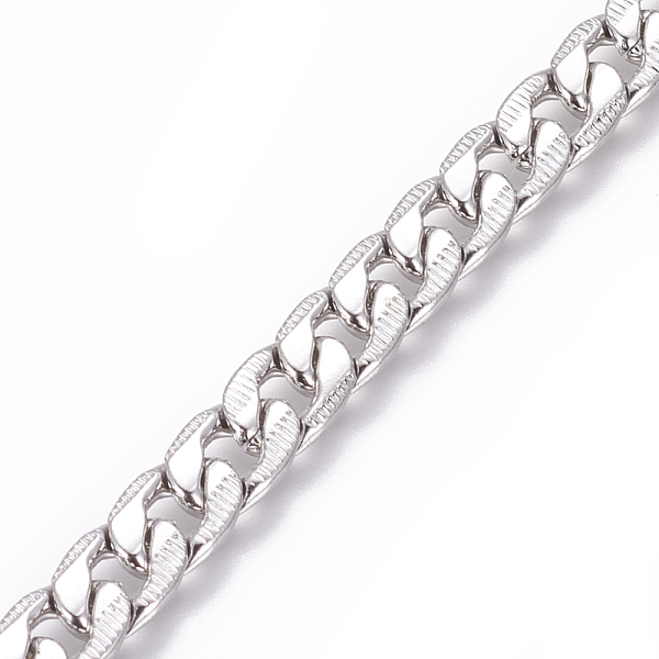 PandaHall 201 Stainless Steel Cuban Link Chains, Chunky Curb Chains, Twisted Chains, Unwelded, Textured, Stainless Steel Color, 7mm, Links...
PandaHall 201 Stainless Steel Cuban Link Chains, Chunky Curb Chains, Twisted Chains, Unwelded, Textured, Stainless Steel Color, 7mm, Links...