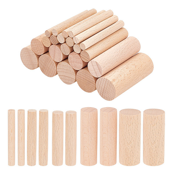 PandaHall 50Pcs 5 Style Solid Beech Wood Craft Sticks, Dowel Rods, Column, Bisque, 49.5~50x6~20mm, 10pcs/style Wood Column Orange
PandaHall 50Pcs 5 Style Solid Beech Wood Craft Sticks, Dowel Rods, Column, Bisque, 49.5~50x6~20mm, 10pcs/style Wood Column Orange