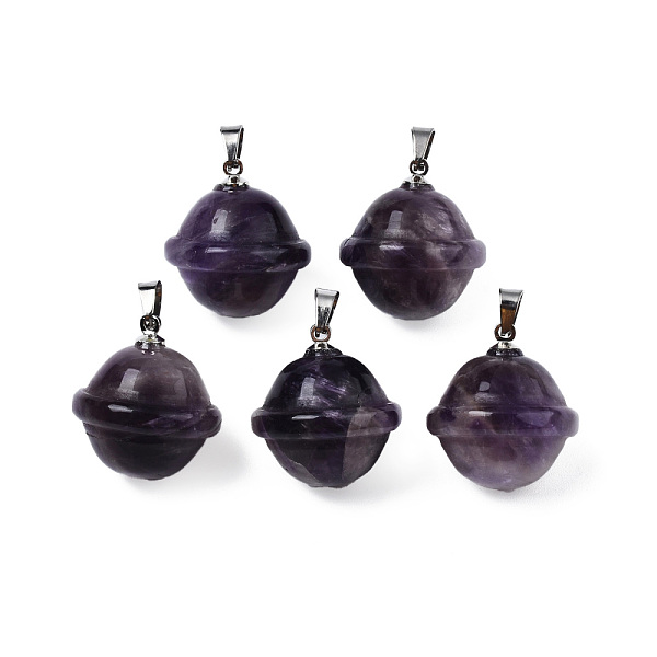 PandaHall Natural Amethyst Pendants, with Stainless Steel Color Tone Stainless Steel Findings, Planet, 22.5x20mm, Hole: 3x5mm Amethyst...
PandaHall Natural Amethyst Pendants, with Stainless Steel Color Tone Stainless Steel Findings, Planet, 22.5x20mm, Hole: 3x5mm Amethyst...