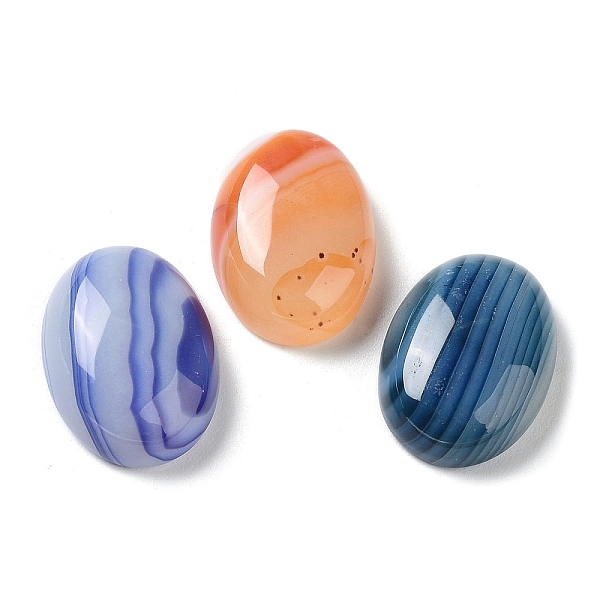 PandaHall Natural Striped Agate/Banded Agate Cabochons, Dyed & Heated, Oval, Mixed Color, 18~18.5x13~13.5x6mm Banded Agate Oval Multicolor
PandaHall Natural Striped Agate/Banded Agate Cabochons, Dyed & Heated, Oval, Mixed Color, 18~18.5x13~13.5x6mm Banded Agate Oval Multicolor