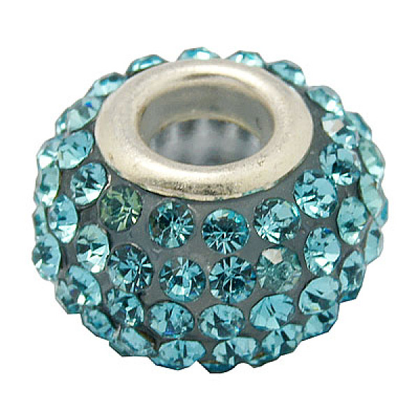 PandaHall Resin Rhinestone Beads, with Silver Color Brass Double Cores, Grade A, Rondelle, Aquamarine, 10x7mm, Hole: 2.5mm Resin+Rhinestone..., Cyan
PandaHall Resin Rhinestone Beads, with Silver Color Brass Double Cores, Grade A, Rondelle, Aquamarine, 10x7mm, Hole: 2.5mm Resin+Rhinestone..., Cyan
