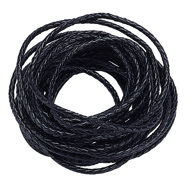 PandaHall 1 Roll 3mm Round Folded Bolo PU Braided Leather Cord Each 5.5 Yard Necklace Bracelet Jewelry Making Black Leather Round Black
PandaHall 1 Roll 3mm Round Folded Bolo PU Braided Leather Cord Each 5.5 Yard Necklace Bracelet Jewelry Making Black Leather Round Black