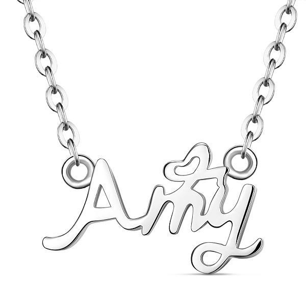 PandaHall SHEGRACE 925 Sterling Silver Pendant Necklaces, with Cable Chains, Word, Platinum, 15 inch(38cm) Sterling Silver
PandaHall SHEGRACE 925 Sterling Silver Pendant Necklaces, with Cable Chains, Word, Platinum, 15 inch(38cm) Sterling Silver