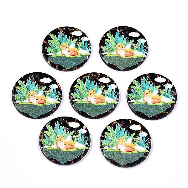 PandaHall Cellulose Acetate(Resin) Pendants, 3D Printed, Flat Round with Fox Pattern, with Crack Pattern in Back, Colorful, 28x2.5mm, Hole...
PandaHall Cellulose Acetate(Resin) Pendants, 3D Printed, Flat Round with Fox Pattern, with Crack Pattern in Back, Colorful, 28x2.5mm, Hole...