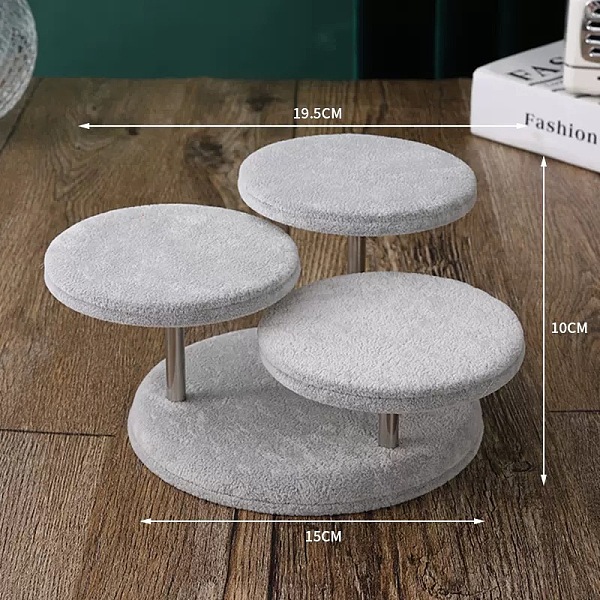 PandaHall Three-Tier Velvet Jewelry Display Risers, Round Tiered Jewelry Organizer Stands with 201 Stainless Steel Holder, for Bracelets..., Gray
PandaHall Three-Tier Velvet Jewelry Display Risers, Round Tiered Jewelry Organizer Stands with 201 Stainless Steel Holder, for Bracelets..., Gray