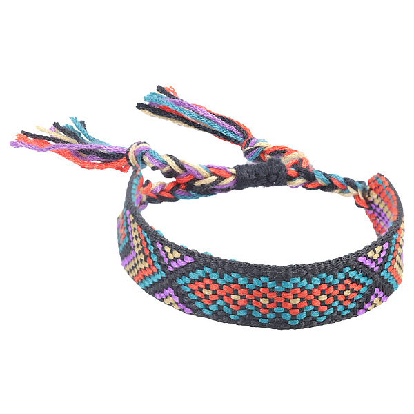 PandaHall Polyester-cotton Braided Rhombus Pattern Cord Bracelet, Ethnic Tribal Adjustable Brazilian Bracelet for Women, Dark Slate Gray...
PandaHall Polyester-cotton Braided Rhombus Pattern Cord Bracelet, Ethnic Tribal Adjustable Brazilian Bracelet for Women, Dark Slate Gray...
