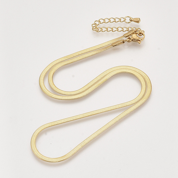 PandaHall Brass Herringbone Chains Necklace Making, with Lobster Claw Clasps, Nickel Free, Real 18K Gold Plated, 16.3 inch(41.6~41.9cm)...
PandaHall Brass Herringbone Chains Necklace Making, with Lobster Claw Clasps, Nickel Free, Real 18K Gold Plated, 16.3 inch(41.6~41.9cm)...