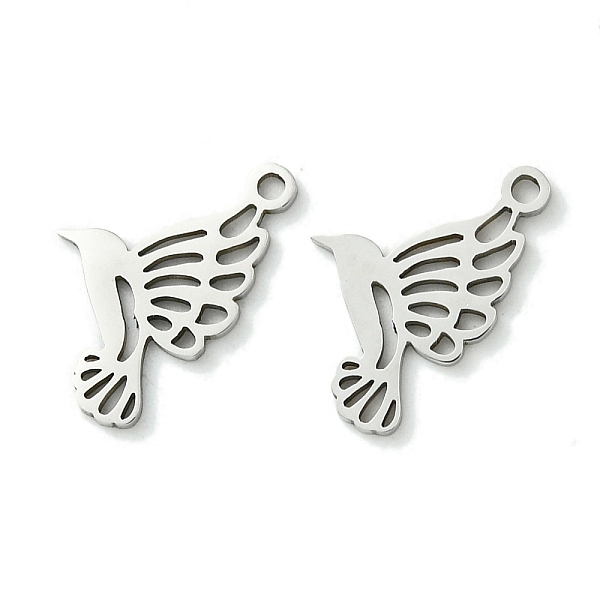 PandaHall 201 Stainless Steel Pendants, Laser Cut, Bird Charm, Stainless Steel Color, 17.5x11x1mm, Hole: 1.4mm 201 Stainless Steel Bird
PandaHall 201 Stainless Steel Pendants, Laser Cut, Bird Charm, Stainless Steel Color, 17.5x11x1mm, Hole: 1.4mm 201 Stainless Steel Bird