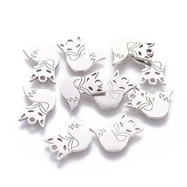 PandaHall 201 Stainless Steel Charms, Fox, Stainless Steel Color, 14x12x1mm, Hole: 1.5mm 201 Stainless Steel Fox
PandaHall 201 Stainless Steel Charms, Fox, Stainless Steel Color, 14x12x1mm, Hole: 1.5mm 201 Stainless Steel Fox