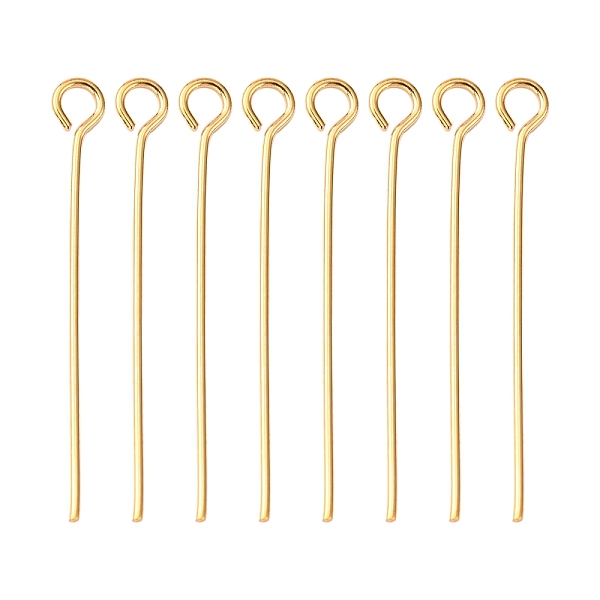 PandaHall Brass Eye Pin, Long-Lasting Plated, Real Gold Plated, Nickel Free, Real 18K Gold Plated, 21 Gauge, 30mm, Hole: 2mm, Pin: 0.7mm...
PandaHall Brass Eye Pin, Long-Lasting Plated, Real Gold Plated, Nickel Free, Real 18K Gold Plated, 21 Gauge, 30mm, Hole: 2mm, Pin: 0.7mm...