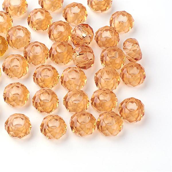 PandaHall Glass European Beads, Large Hole Beads, No Metal Core, Rondelle, Gold, 14x8mm, Hole: 5mm Glass Rondelle Gold
PandaHall Glass European Beads, Large Hole Beads, No Metal Core, Rondelle, Gold, 14x8mm, Hole: 5mm Glass Rondelle Gold