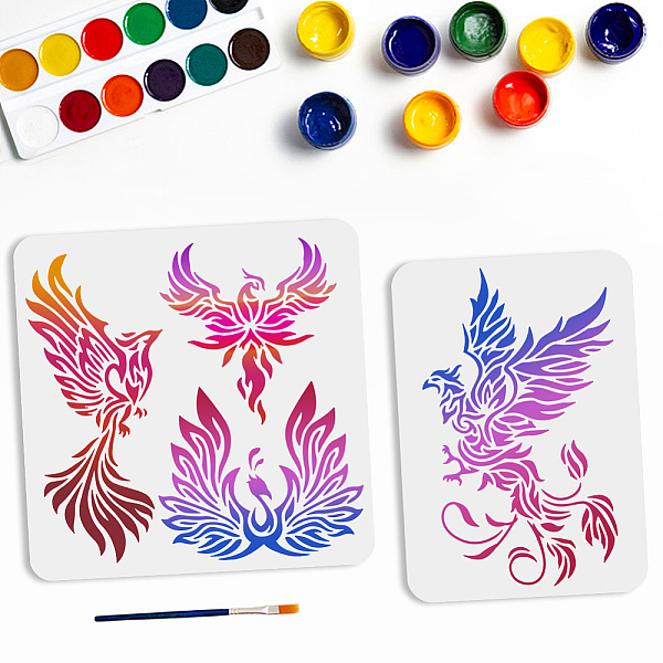 PandaHall 2pcs Phoenix Stencils for Painting Firebird Drawing Stencil 4 Phoenixes 11.8×11.8/8.3×11.7inch DIY Art Template with Paint Brush...
PandaHall 2pcs Phoenix Stencils for Painting Firebird Drawing Stencil 4 Phoenixes 11.8×11.8/8.3×11.7inch DIY Art Template with Paint Brush...