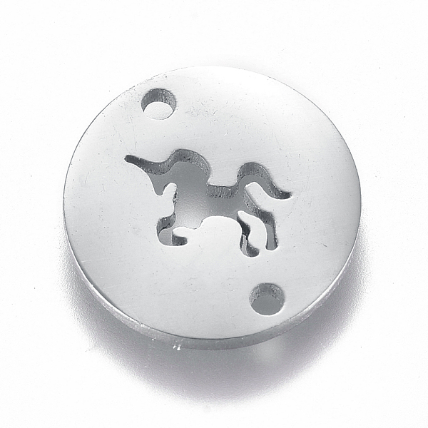 PandaHall 304 Stainless Steel Links connectors, Flat Round with Unicorn, Stainless Steel Color, 12x1mm, Hole: 1.2mm 304 Stainless Steel...
PandaHall 304 Stainless Steel Links connectors, Flat Round with Unicorn, Stainless Steel Color, 12x1mm, Hole: 1.2mm 304 Stainless Steel...