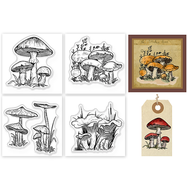 PandaHall 4Pcs 4 Styles PVC Stamp, for DIY Scrapbooking, Mushroom, 55x55mm, 1pc/style Plastic Mushroom
PandaHall 4Pcs 4 Styles PVC Stamp, for DIY Scrapbooking, Mushroom, 55x55mm, 1pc/style Plastic Mushroom