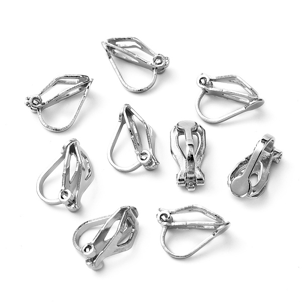 PandaHall Brass Clip-on Earring Findings, for non-pierced ears, Platinum Plated, Nickel Free, 12.5x6x8mm Brass
PandaHall Brass Clip-on Earring Findings, for non-pierced ears, Platinum Plated, Nickel Free, 12.5x6x8mm Brass