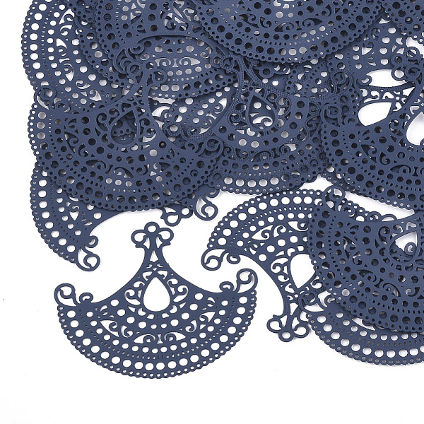 PandaHall 430 Stainless Steel Filigree Joiners Links, Spray Painted, Etched Metal Embellishments, Fan, Marine Blue, 35x42x0.3mm, Hole...
PandaHall 430 Stainless Steel Filigree Joiners Links, Spray Painted, Etched Metal Embellishments, Fan, Marine Blue, 35x42x0.3mm, Hole...