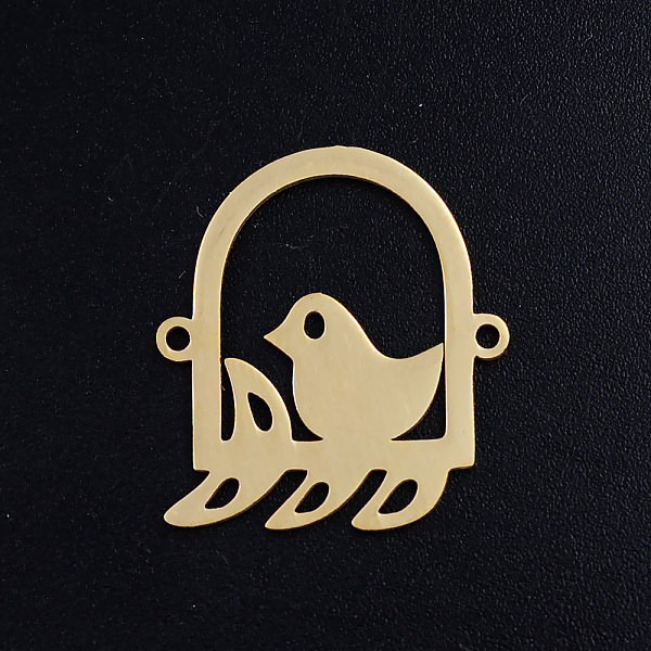 PandaHall 201 Stainless Steel Links connectors, Bird with Birdcage, Golden, 23x20.5x1mm, Hole: 1.4mm 201 Stainless Steel Bird
PandaHall 201 Stainless Steel Links connectors, Bird with Birdcage, Golden, 23x20.5x1mm, Hole: 1.4mm 201 Stainless Steel Bird