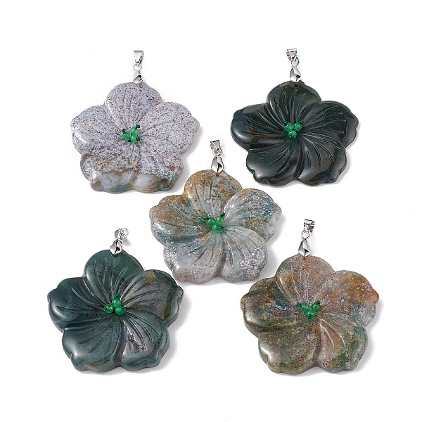 PandaHall Natural Indian Agate Big Pendants, Peach Blossom Charms, with Platinum Plated Alloy Snap on Bails, 57x48x9mm, Hole: 6x4mm Indian...
PandaHall Natural Indian Agate Big Pendants, Peach Blossom Charms, with Platinum Plated Alloy Snap on Bails, 57x48x9mm, Hole: 6x4mm Indian...