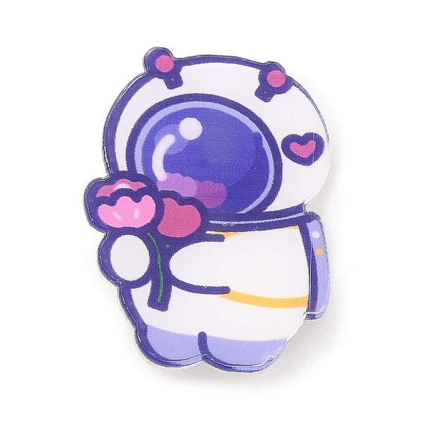 PandaHall Cartoon Style Acrylic Brooches, with 201 Stainless Steel Pins, Astronaut & Flower, 31.5x23x6.5mm Acrylic Flower Purple
PandaHall Cartoon Style Acrylic Brooches, with 201 Stainless Steel Pins, Astronaut & Flower, 31.5x23x6.5mm Acrylic Flower Purple