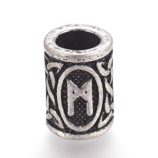 PandaHall Tibetan Style Alloy Beads, Vintage Rune Beads, Column with Rune/Futhark/Futhorc, Antique Silver, 13.5x10mm, Hole: 6mm Alloy Column
PandaHall Tibetan Style Alloy Beads, Vintage Rune Beads, Column with Rune/Futhark/Futhorc, Antique Silver, 13.5x10mm, Hole: 6mm Alloy Column