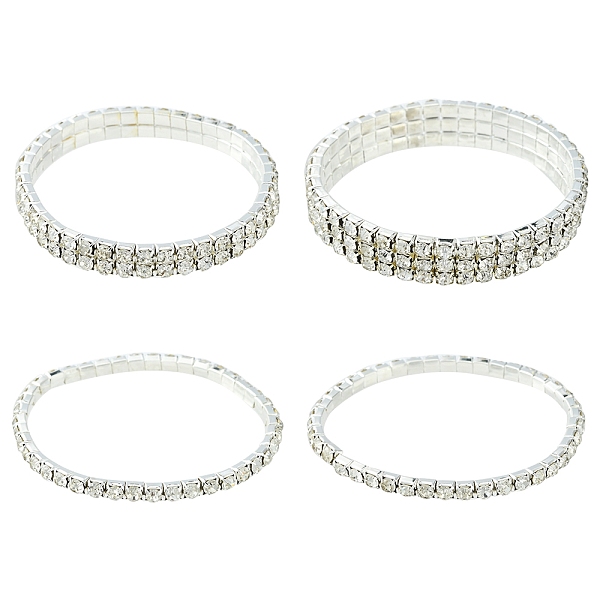 PandaHall 4Pcs 3 Style Brass Rhinestone Tennis Stretch Bracelet Sets for Girlfriend, Valentines Day Gifts Wedding Diamond Bracelets, Silver...
PandaHall 4Pcs 3 Style Brass Rhinestone Tennis Stretch Bracelet Sets for Girlfriend, Valentines Day Gifts Wedding Diamond Bracelets, Silver...