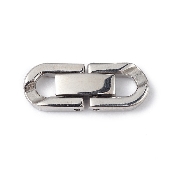PandaHall 304 Stainless Steel Fold Over Clasps, Oval, Stainless Steel Color, 20x8x3mm, Hole: 4x4mm 304 Stainless Steel
PandaHall 304 Stainless Steel Fold Over Clasps, Oval, Stainless Steel Color, 20x8x3mm, Hole: 4x4mm 304 Stainless Steel